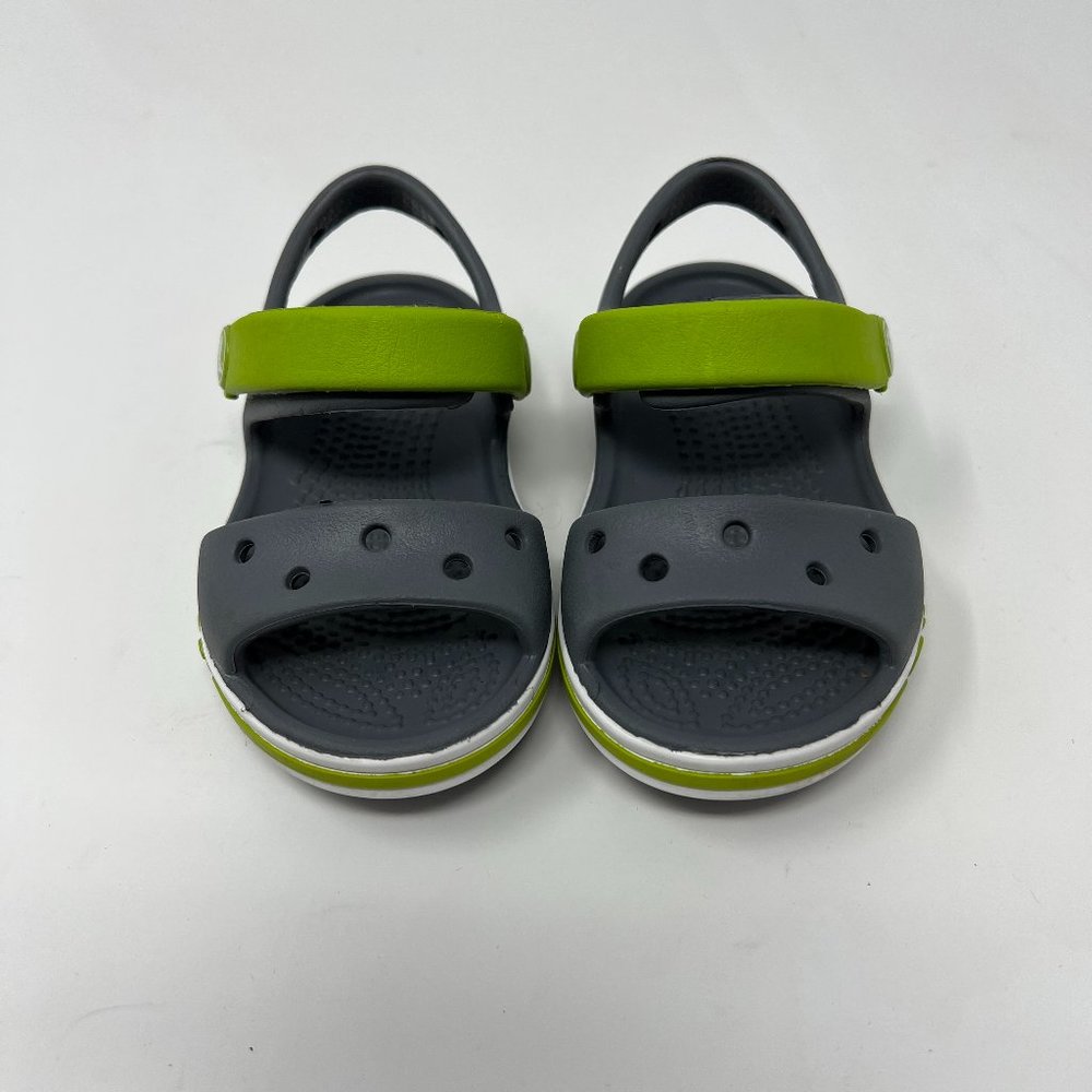 Crocs Crocband Toddler Boy Sandals Gray and Green 4C